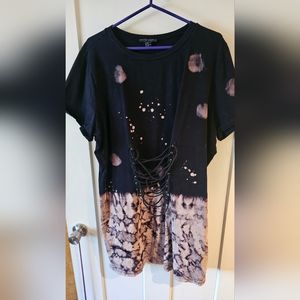 Front corset long tshirt.